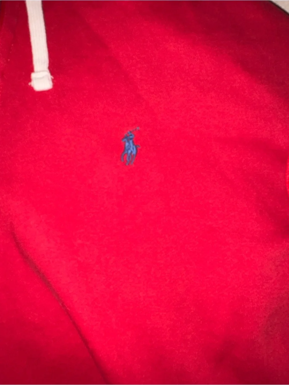 Polo Ralph Lauren Red Zip-Up Hoodie XL - Picture 4 of 6